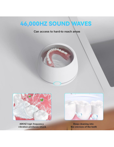 Limpiadora Ultrasónica USRIXITECH para Dentaduras - Blanca