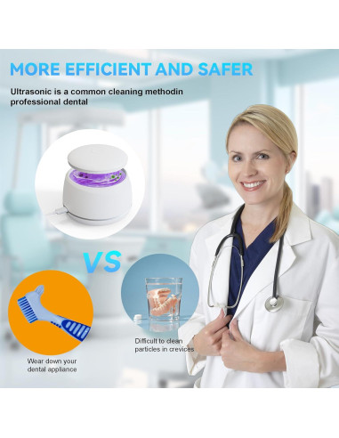 Limpiadora Ultrasónica USRIXITECH para Dentaduras - Blanca
