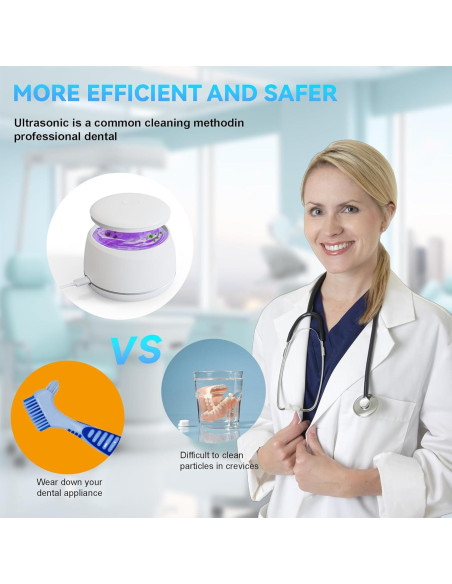 Limpiadora Ultrasónica USRIXITECH para Dentaduras - Blanca