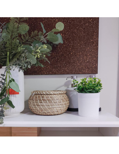 Estuche para Dentaduras YCROJBK con Diseño de Eucalipto 9.4x16.5cm