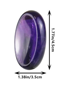 Piedra de Amatista Pulida Natural 2-2.54 cm para Chakra 2