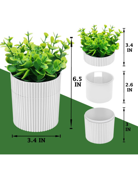 Estuche para Dentaduras YCROJBK con Diseño de Eucalipto 9.4x16.5cm