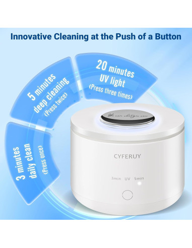 Limpiador Ultrasónico CYFERUY 45kHz 160ML para Dentaduras y Joyería
