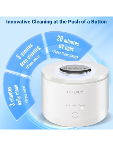 Limpiador Ultrasónico CYFERUY 45kHz 160ML para Dentaduras y Joyería