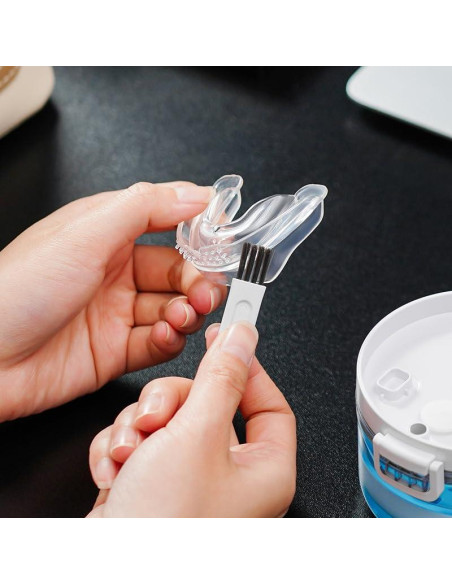 Caja de Baño para Dentaduras PMUBEAUTY con Espejo y Colador