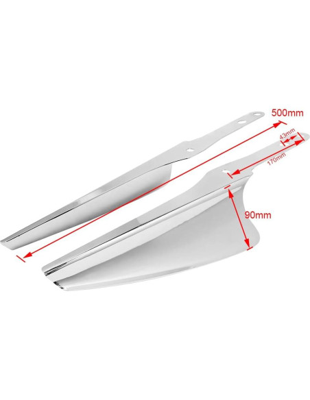 Deflectores de viento HIYOYO cromo para Harley 1995-2023