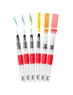 Marcadores de Pincel Acuarelables Mr. Pen - Set de 6 Unidades