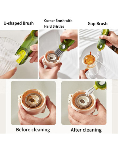 Cepillo de Limpieza Multifuncional 3 en 1 Faiwuoi - Paquete de 3