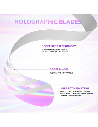 Ventilador Repelente de Moscas PIMAG - Paquete de 4 Plata