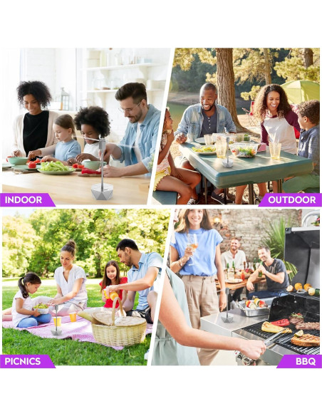 Ventilador Repelente de Moscas PIMAG - Paquete de 4 Plata