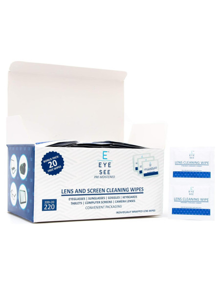 Toallitas de limpieza de lentes Eye See - 220 unidades