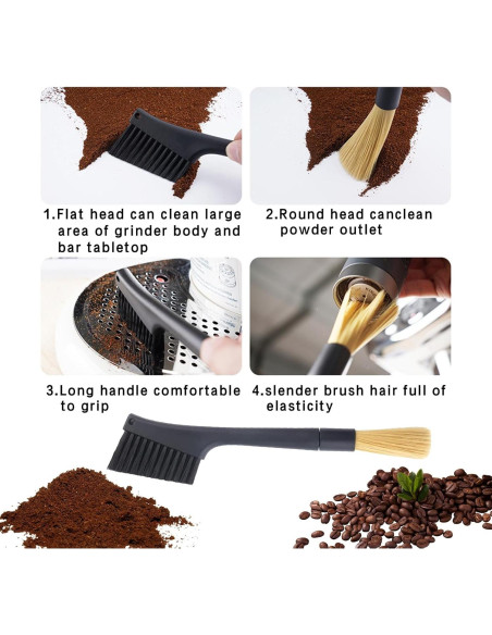 Set de 3 Cepillos de Limpieza para Máquina de Café - Kitnish