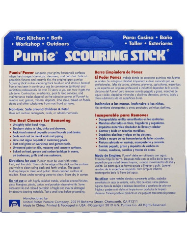 Barra de Limpieza PUMIE - Paquete de 4 para Inodoros y Superficies