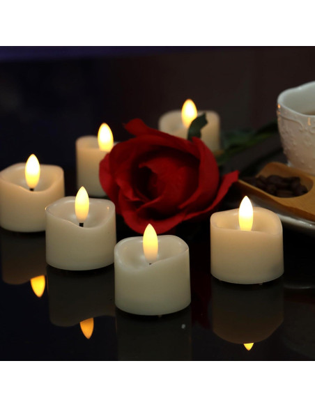 Vela LED sin llama Qidol Home, 12 piezas, 3.81 cm, luz cálida