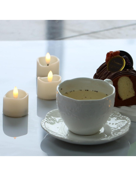 Vela LED sin llama Qidol Home, 12 piezas, 3.81 cm, luz cálida