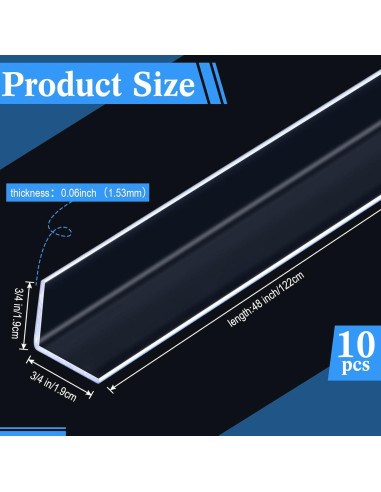 Protectores de Esquinas para Pared Sasylvia 10 Pcs 122 cm