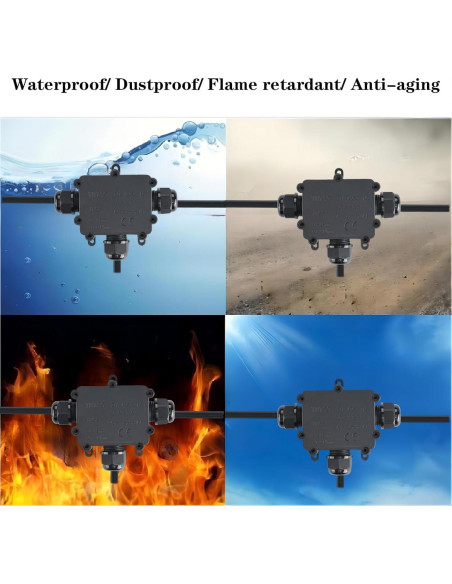 Caja de Conexiones Impermeable SZFUDIGO T de 3 Vías IP68