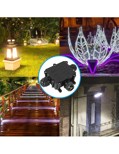 Caja de Conexiones Impermeable SZFUDIGO T de 3 Vías IP68