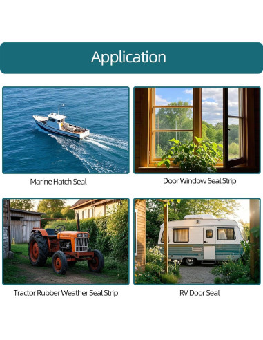 Tira de Sello de Goma EPDM Tintvent 20 Pies Negro 1"