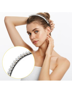 10 Bandas Antideslizantes para Diademas Aysatogc - Negro 2