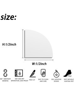 Moldura Flexible de Silicona Ynotus 149.86cm Blanco Autoadhesiva 2