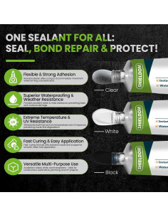 Sellador Adhesivo de Silicona RTV 100% SHIELDOM 100 ml Negro 2