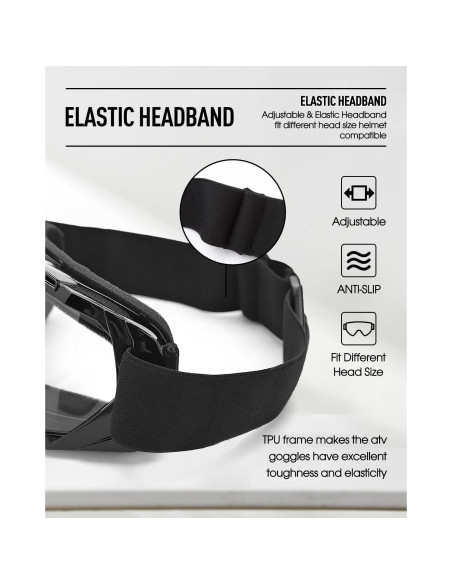 Gafas de Motocross Beyisi con Lentes UV400 y Ajuste Cómodo