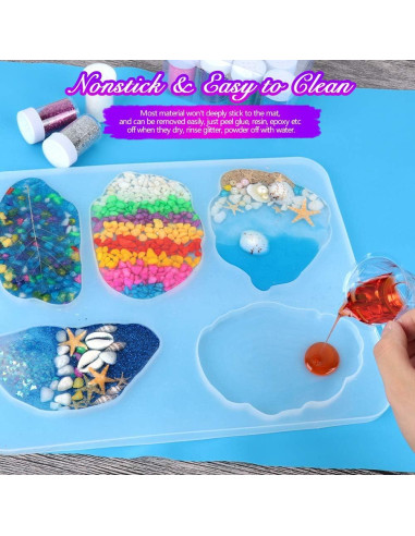 Alfombrilla de Silicona LEOBRO 59.4x39.6 cm Azul para Manualidades