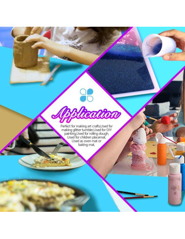 Alfombrilla de Silicona LEOBRO 59.4x39.6 cm Azul para Manualidades