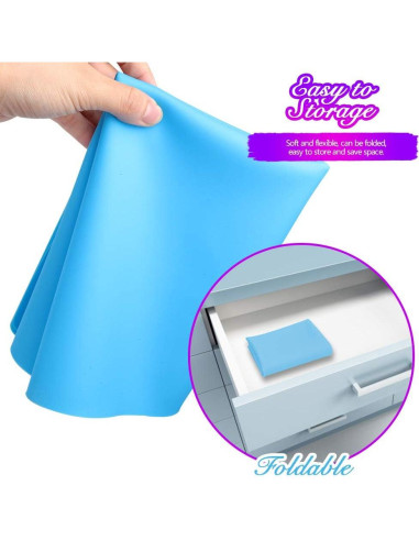 Alfombrilla de Silicona LEOBRO 59.4x39.6 cm Azul para Manualidades