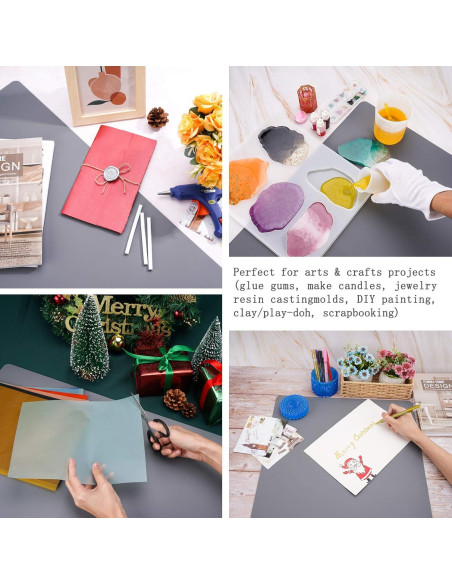 Alfombrilla de Silicona Gartful 80x60cm Gris Oscuro Antiadherente