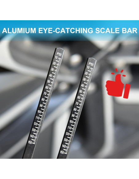 Manómetro de Presión de Aire WNCGC 30 cm Doble Cabeza 10-150 PSI