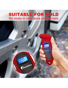 Medidor Digital de Presión de Neumáticos AWELTEC Rojo 150 PSI 2
