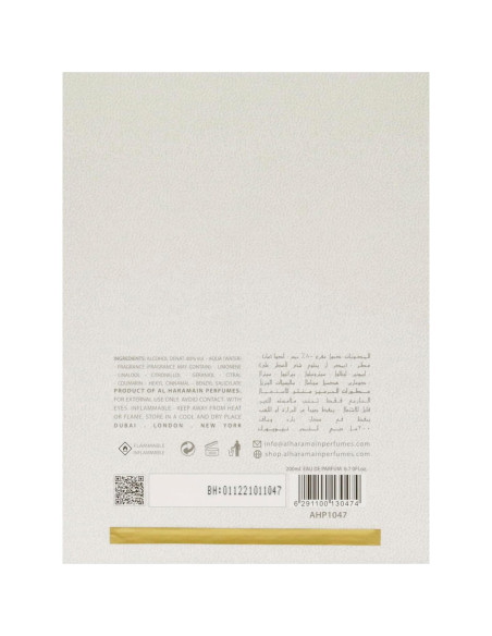 Al Haramain Ámbar Oud Edición Blanca Eau De Parfum 190ml Unisex