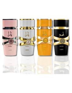 Set de Regalo 4 Fragancias Lattafa: Yara, Yara Moi, Yara Tous, Asad