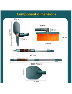 Raspador de Hielo y Cepillo de Nieve SYYZJKK Extensible 4 en 1 2