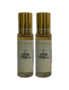Aceite Roll On Fragancia Lady Millions 12ml - Paquete de 2