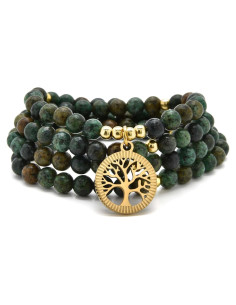 Mala de Meditación 108 Cuentas Turquesa Africana - Pulsera Collar