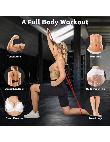 Conjunto de bandas de resistencia YONKFUL 15-120 LBS con bolsa