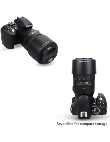 Capucha Reversible JJC para Lente Nikon AF-S DX 55-300mm