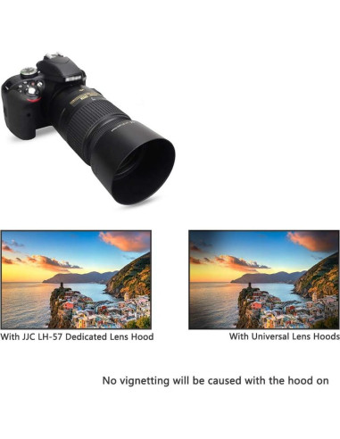 Capucha Reversible JJC para Lente Nikon AF-S DX 55-300mm