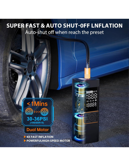 Compresor de Aire Portátil Capapro P225 180PSI Inalámbrico