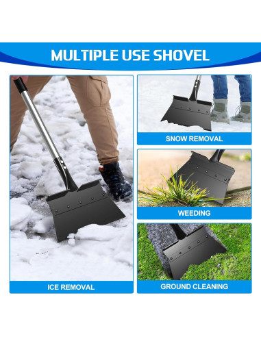 Pala de Nieve EOMEOH 27.94 cm con Mango Ajustable 134.62 cm