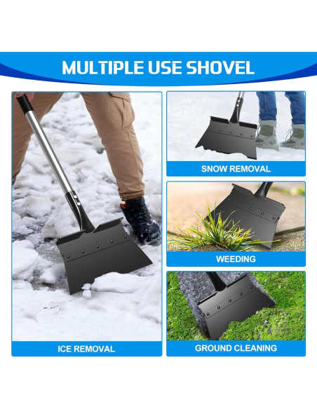 Pala de Nieve EOMEOH 27.94 cm con Mango Ajustable 134.62 cm