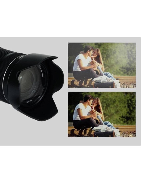 Capucha de lente reversible 77mm OPTURA HD para Nikon 80-200mm