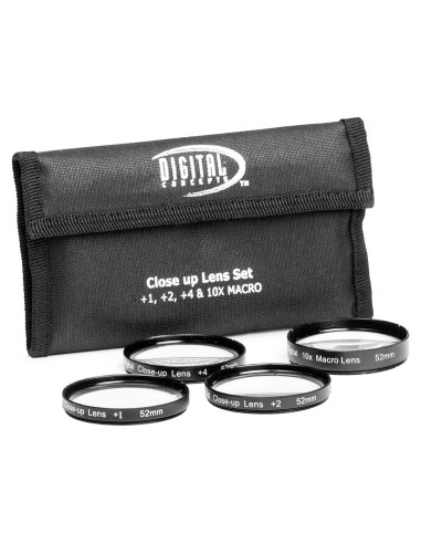 Juego de Filtros de Acercamiento Sakar 52mm Kit de 4 Lentes
