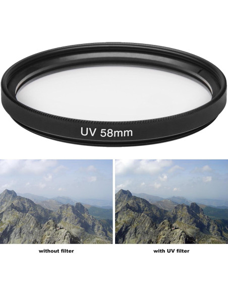 Adaptador de Conversión Bower LA-DC58L + Lentes y Kit para Canon G15/G16