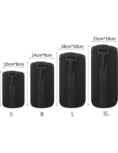 KENGEL Paquete de 4 Fundas de Neopreno para Lentes DSLR