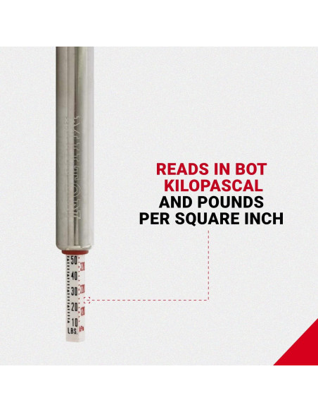 Medidor de Presión de Neumáticos Milton S-928 con Válvula