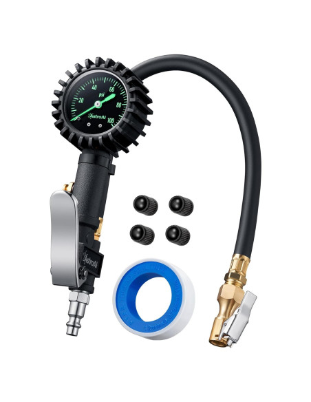 Inflador de Neumáticos AstroAI con Manómetro 100 PSI y Dial Brillante